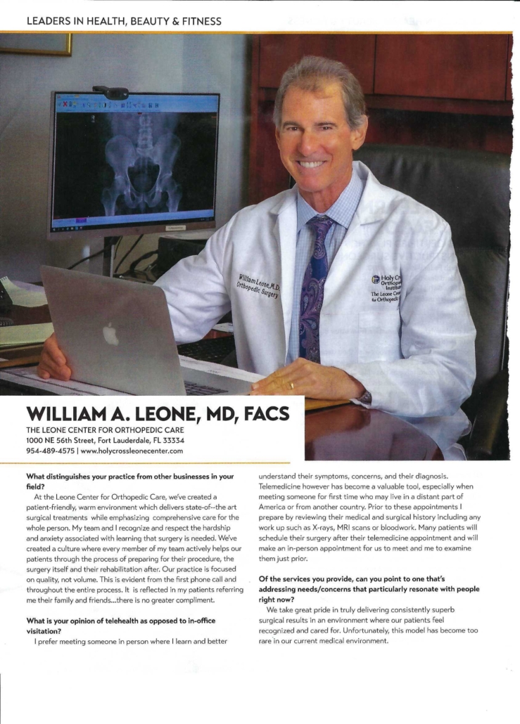 Dr. Leone Featured as a Leader In Health in Florida Lifestyle Group ...