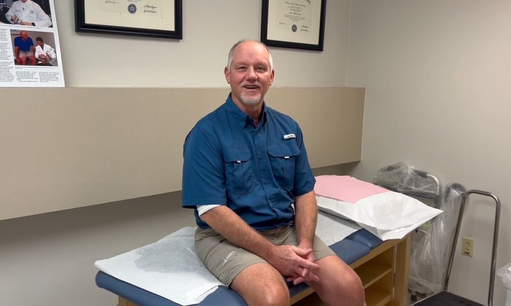 Keith after his failed knee replacement is happy to have found Dr. Leone