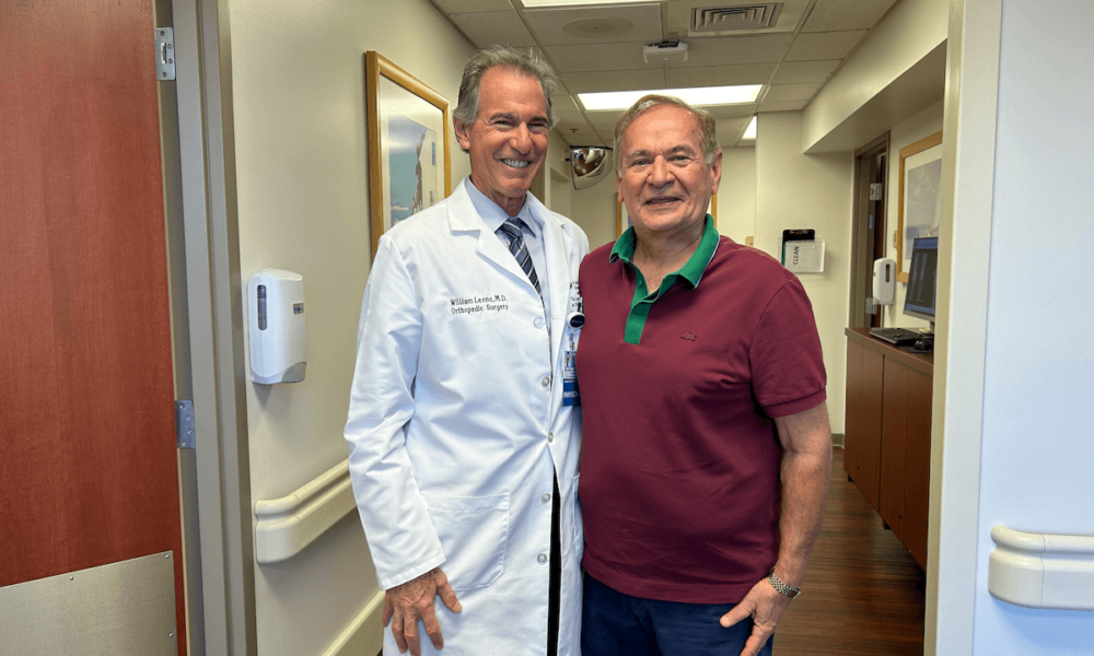 Total Knee replacement. It's been a life-changing experience for him.