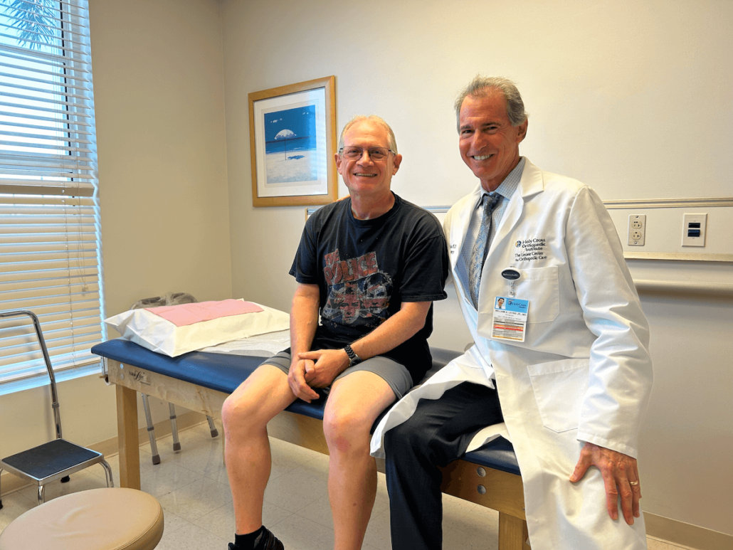 Dr. Leone with revision total knee replacement