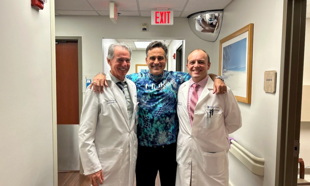 Frank two weeks after Hip surgery, "I can do anything now.