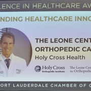 The Leone Center for Orthopedic Care is a recipient of the Excellence in Healthcare for the Innovation Achievement Award. Congratulations Dr. Leone
