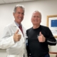Leone Dr. Leone with Dave for his second hip gives a thumb.