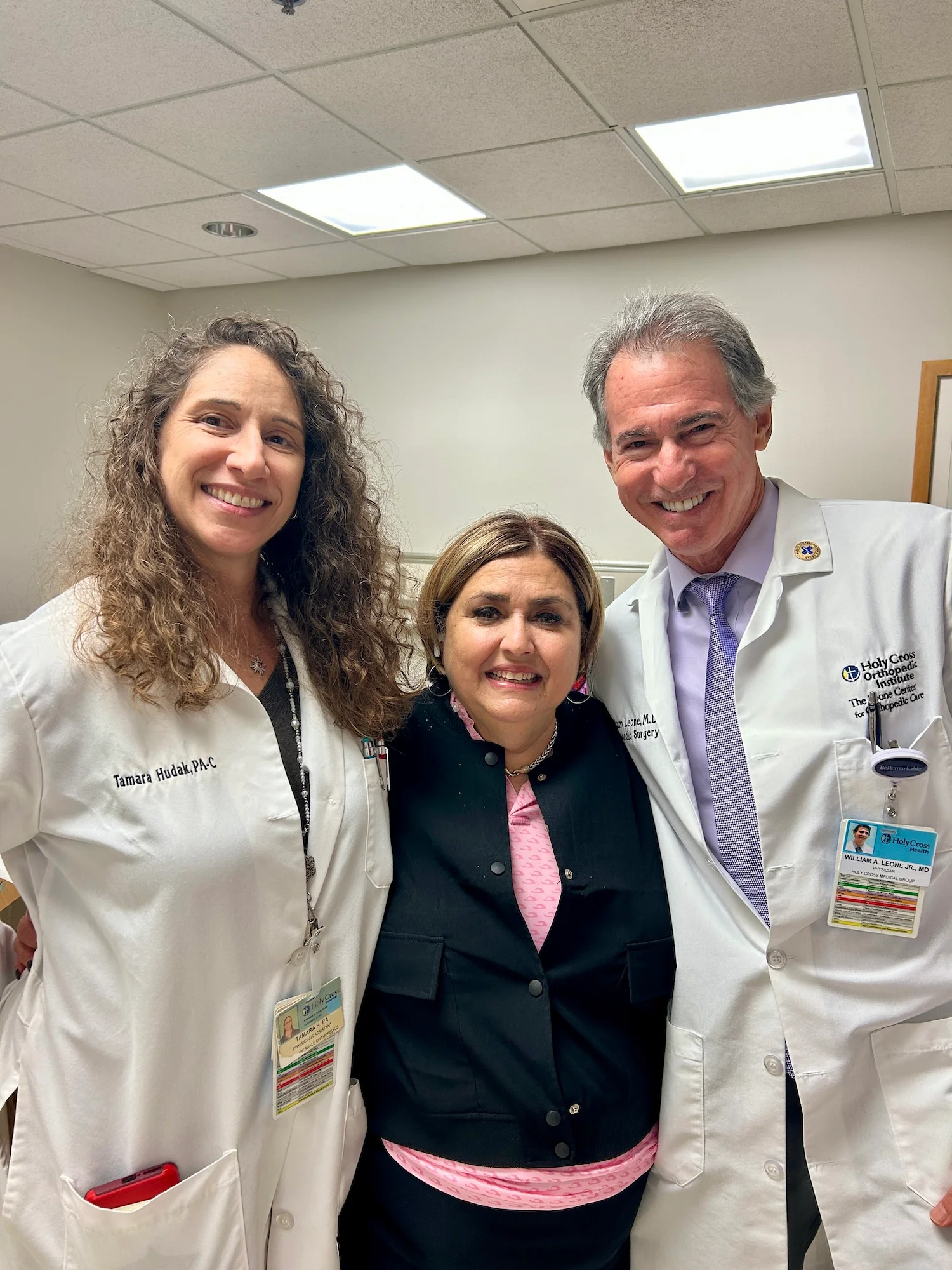 Gina Rolle with Dr. Leone and with PA Tammy