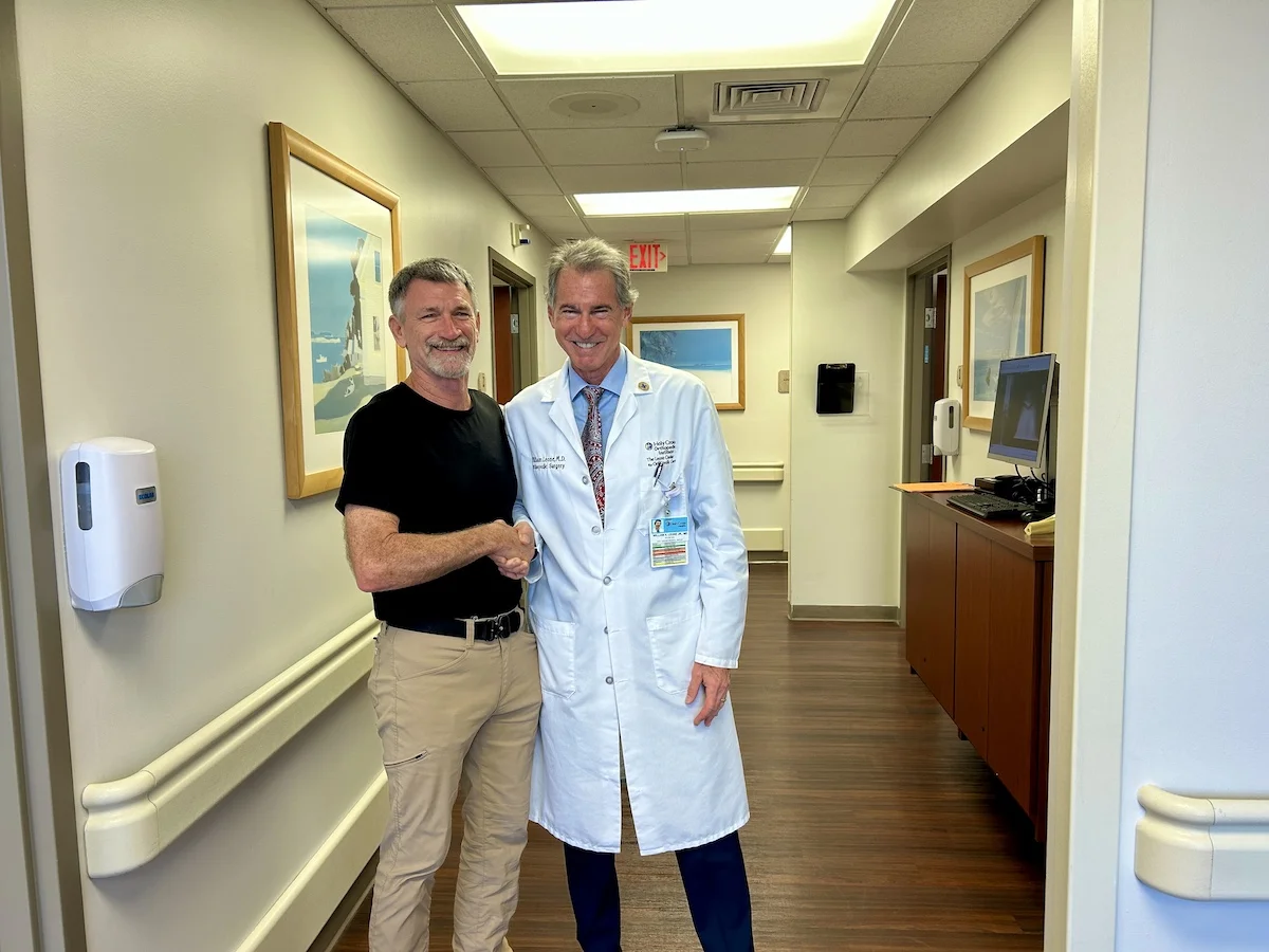 Bill is with Dr. Leone and had a total knee replacement and feels great