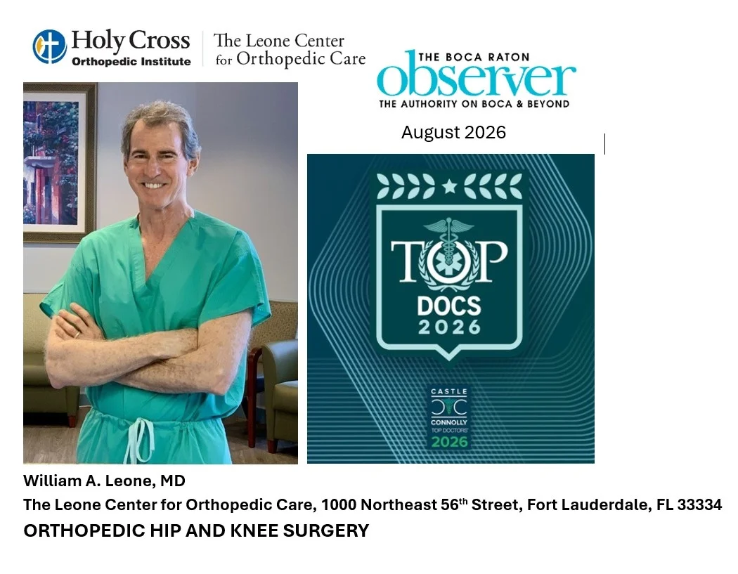 Dr. Leone is standing in his office and there is publication around him because he has won Top Doc 2026.